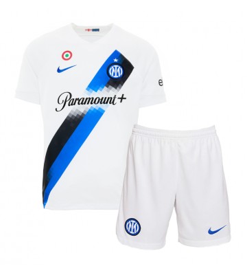 Inter Milan Koszulka Wyjazdowych Dziecięca 2023-24 Krótki Rękaw (+ Krótkie spodenki)